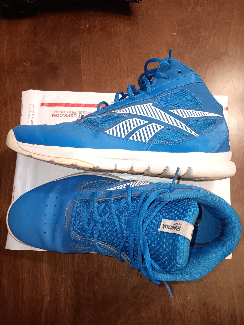 Reebok Men’s Size 13 Blue High-Top Athletic Sneakers